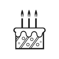 birthday cake icon vector design template