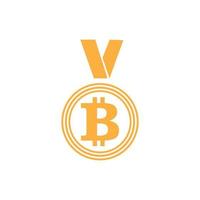 diseño de ilustración de vector de icono de bitcoin