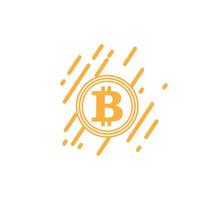 diseño de ilustración de vector de icono de bitcoin