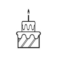 birthday cake icon vector design template