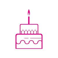 birthday cake icon vector design template