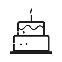 birthday cake icon vector design template