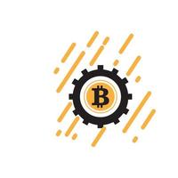 diseño de ilustración de vector de icono de bitcoin