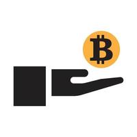 diseño de ilustración de vector de icono de bitcoin
