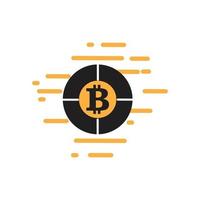 diseño de ilustración de vector de icono de bitcoin