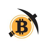 Bitcoin icon vector illustration design