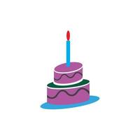 birthday cake icon vector design template