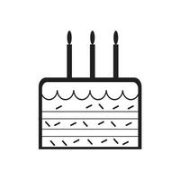 birthday cake icon vector design template