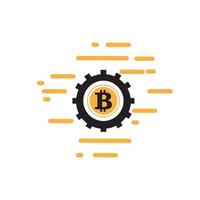 diseño de ilustración de vector de icono de bitcoin