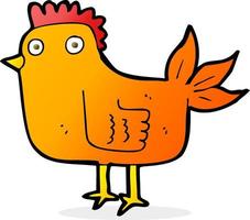 doodle character cartoon hen vector