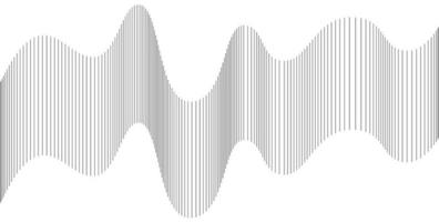 Wavy abstract stripes. Curved line vector elements for music design. Digital sound equalizer.