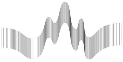 Wavy abstract stripes. Curved line vector elements for music design. Digital sound equalizer.