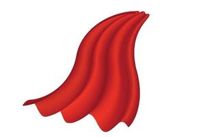 Red cape on white background. vector