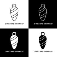 Xmas Lamp Decoration Symbol Illustration. Christmas Ornament Cartoon Logo Icon vector