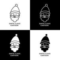 Santa Claus Character Symbol Illustration. Xmas Cartoon Logo Icon vector