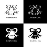 Christmas Bell Symbol Illustration.  Xmas Ornament Logo Icon vector