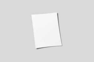 Realistic blank flyer illustration for mockup. 3D Render. photo
