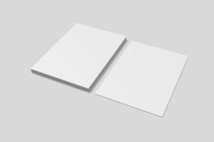 Realistic blank flyer illustration for mockup. 3D Render. photo