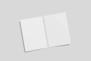 Realistic blank flyer illustration for mockup. 3D Render. photo