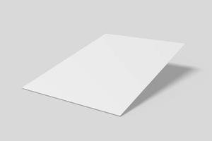 Realistic blank flyer illustration for mockup. 3D Render. photo