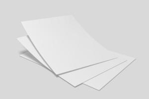 Realistic blank flyer illustration for mockup. 3D Render. photo