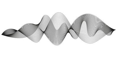 Wavy abstract stripes. Curved line vector elements for music design. Digital sound equalizer.