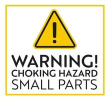 Choking hazard warning sign. vector