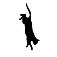 Vector silhouette of a cat. White isolation cat icon. EPS