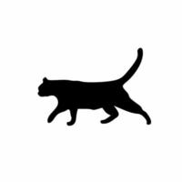 silueta vectorial de un gato. icono de gato de aislamiento blanco. eps vector