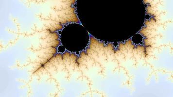 vacker zooma in i den oändliga matematiska mandelbrot set fractal. video