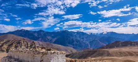 Beautiful mountain and cloudy sky view of Jammu and Kashmir photo