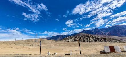 Beautiful mountain and cloudy sky view of Jammu and Kashmir photo