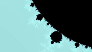 beau zoom sur la fractale mathématique infinie de l'ensemble de mandelbrot. video