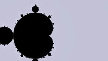 skön zoom in i de oändlig matematiska mandelbrot uppsättning fraktal. video