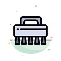 Brush Cleaning Set Abstract Flat Color Icon Template vector