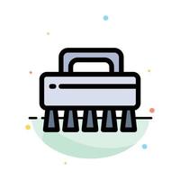 Brush Cleaning Set Abstract Flat Color Icon Template vector