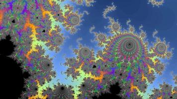 hermoso zoom en el infinito conjunto matemático mandelbrot fractal. video