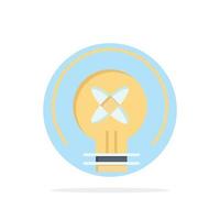 Bulb Light Idea Education Abstract Circle Background Flat color Icon vector