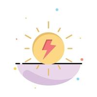 Energy  Solar Sun Charge Business Logo Template Flat Color vector