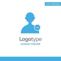 Basic Interface User Blue Solid Logo Template Place for Tagline vector