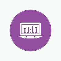 Laptop Graph Analytics Monitoring Statistics vector