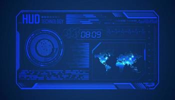 Modern HUD Technology Background vector
