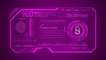 Modern HUD Technology Background vector