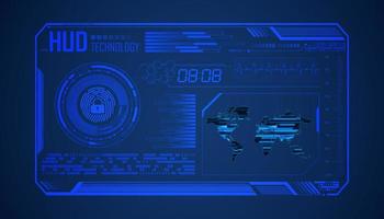 Modern HUD Technology Background vector