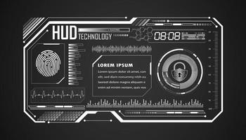 Modern HUD Technology Background vector