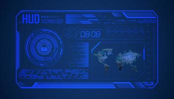 Modern HUD Technology Background vector