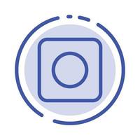 App Browser Maximize Blue Dotted Line Line Icon vector