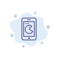 Buy Mobile Phone Hardware Blue Icon on Abstract Cloud Background vector