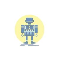 autonomous. machine. robot. robotic. technology Glyph Icon. vector