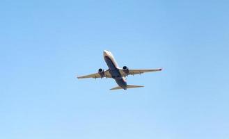 Sochi, Russia - April 22 , 2022 Aeroflot aircraft in the sky. photo